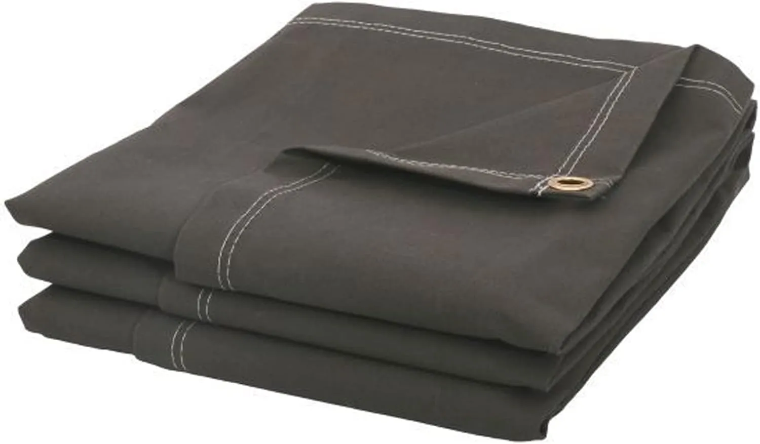 Tarps Now 8x12 ft Fire Retardant Canvas Tarp | 18 MIL Heavy Duty, Flame Retardant, Tear Resistance, Reinforced Edges, Brass Grommets | Ideal for Fire Prevention, Construction, Repairs | Olive Color