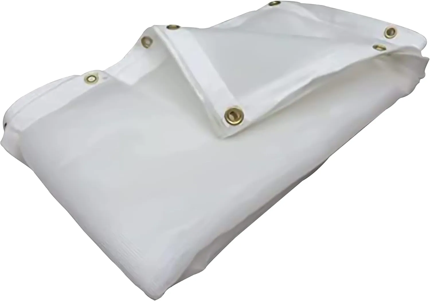 Tarps Now Heavy Duty Mesh Tarp, (6' X 10') with 75% Shade and Brass Grommets - Multipurpose Protective Cover Tarpaulin with Air Flow for Tie Downs, Shade, Fences, Canopies, Dump Trucks - White