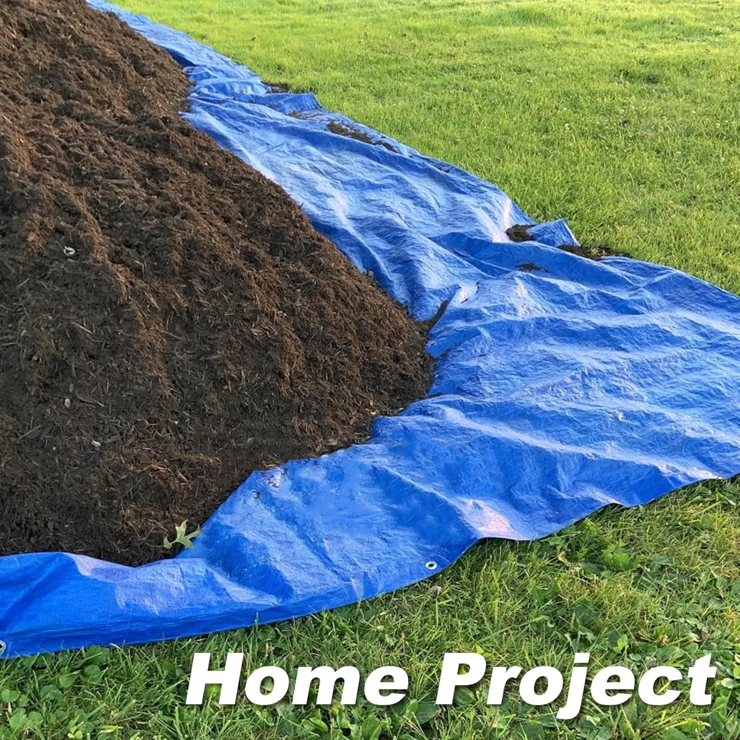 Tarps Waterproof 10x12 Feet, 2 Pack Heavy Duty Blue Tarp Cover 8 Mil Thick, Resistant Plastic Tarpaulin with Metal Grommets, Outdoor Tent Cover for Emergency Rain