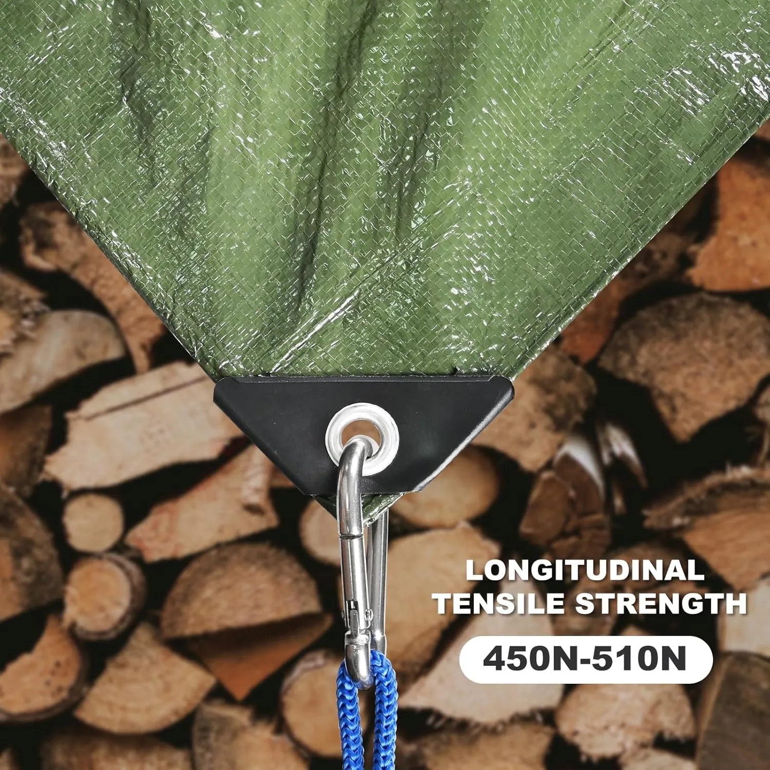 Tarps Waterproof 10x12 Feet, 2 Pack Heavy Duty Blue Tarp Cover 8 Mil Thick, Resistant Plastic Tarpaulin with Metal Grommets, Outdoor Tent Cover for Emergency Rain