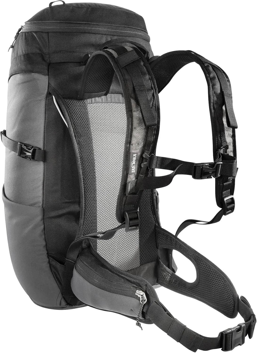 Tatonka Hiking Backpack with 32 Litre Volume and Ventilated Back, Black/Titan Grey, 32 Liter