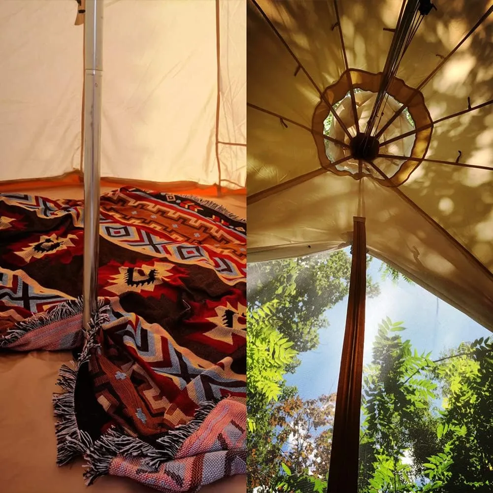 Teepee Tent for Adults Outdoor Camping 4 Season Family Camping Yurt Tent Waterproof Tipi Tents for Hunting Family Team Backpacking Camping Hiking (Beige 300X300X250CM) (Beige 300X300X250CM)