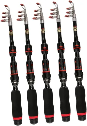 Telescopic Fishing Rod Meters Portable Folding Pole for Easy Carrying Fishing Accessory for Enthusiasts Ergonomic Handle for Comfort Present for Fish Lovers