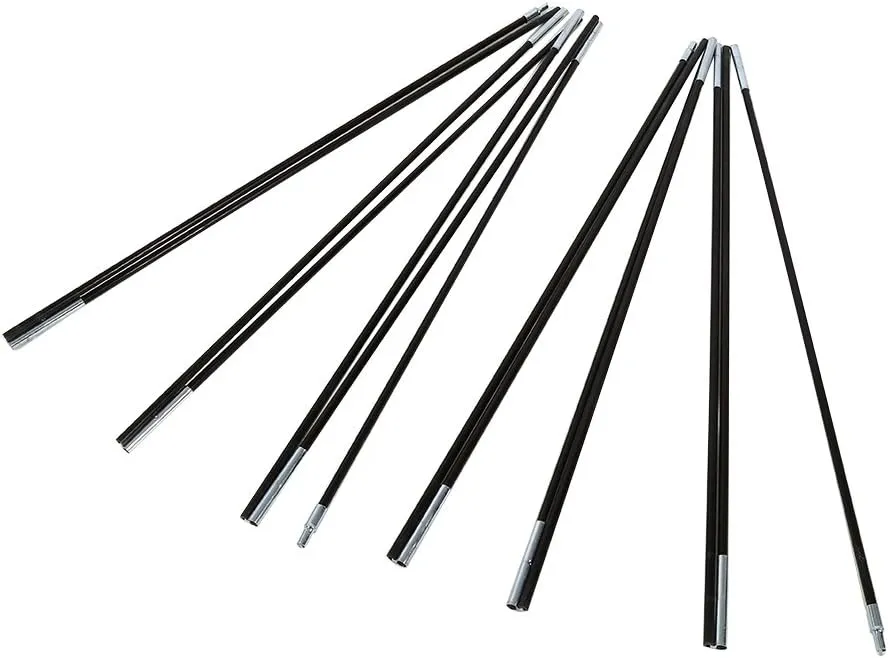 Telescoping Tent Poles, 2 Sets fiber glass Tent Poles Replacement, Foldable 7 Sections Lightweight Tent Poles, Spare or Replacement Parts for Tent
