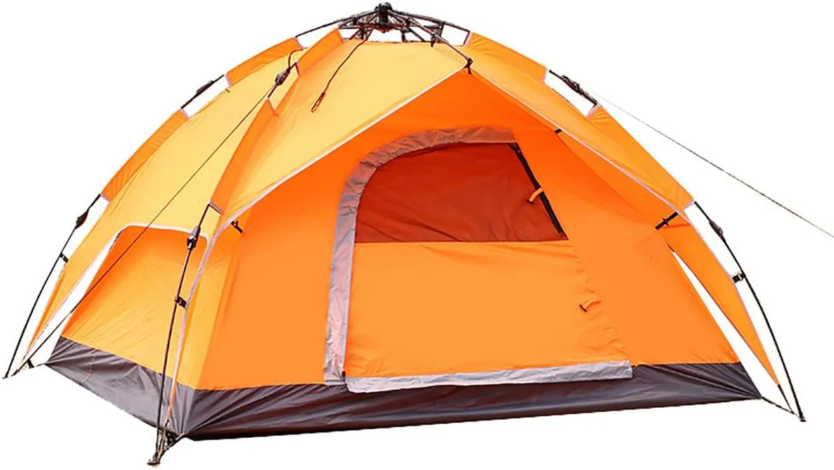 Tent, Automatic Tent Outdoor 3-4 Person Double Layer Tent, Double Multiplayer Camping Camping Beach Tent,Blue