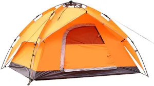 Tent, Automatic Tent Outdoor 3-4 Person Double Layer Tent, Double Multiplayer Camping Camping Beach Tent,Blue