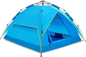 Tent Camping Automatic Pop Up 3-4 Person Family Tent Double Layer Rainproof Lightweight Dome Tent Ouedoor Couple Tent
