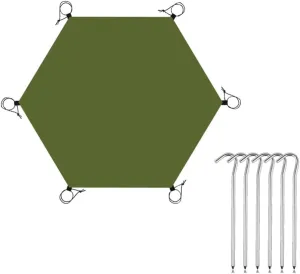 Tent Footprint Waterproof Picnic Mat Hexagonal/Octagonal Heavy Duty Ground Sheet Mat Multi-Purpose Camping Tarp,1