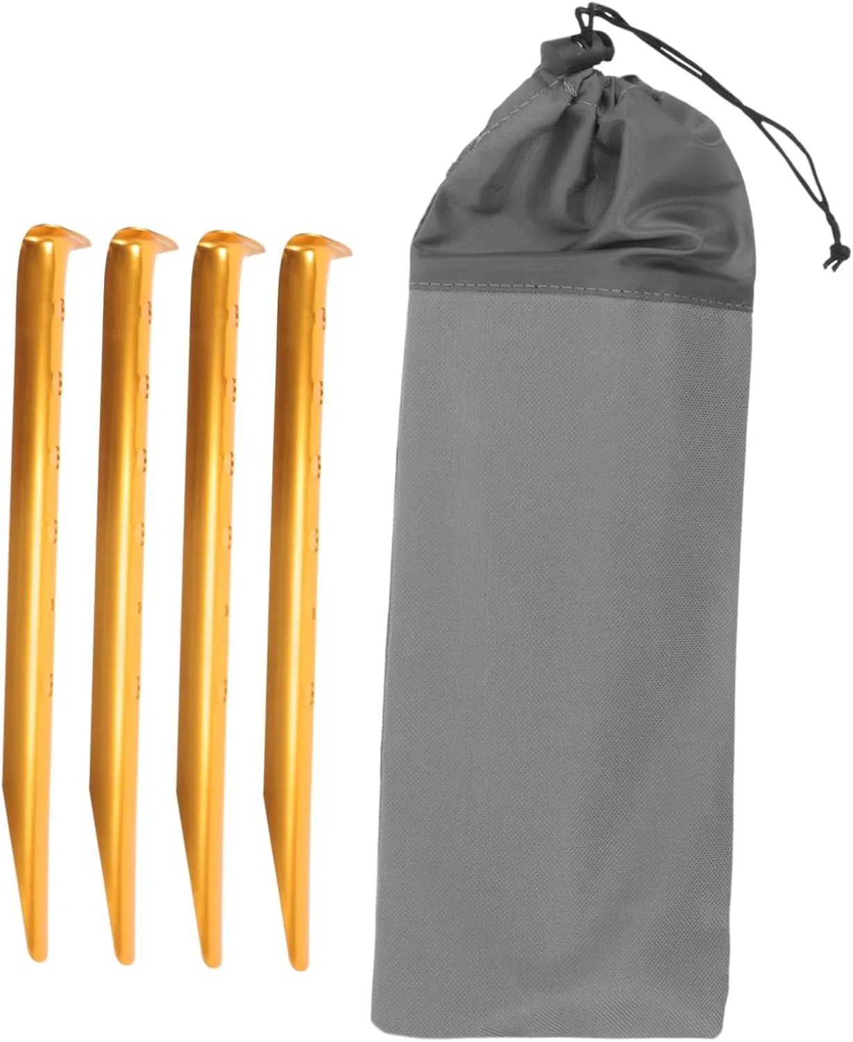 Tent Ground Pegs 4 Pack Sturdy Metal Stakes for Tent Tarp for Beach Gardening