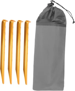 Tent Ground Pegs 4 Pack Sturdy Metal Stakes for Tent Tarp for Beach Gardening