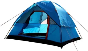 Tent Outdoor Storm-Proof Camping Tent 4-Person Double Deck Family Camping Travel Tent for Backpacking Fishing