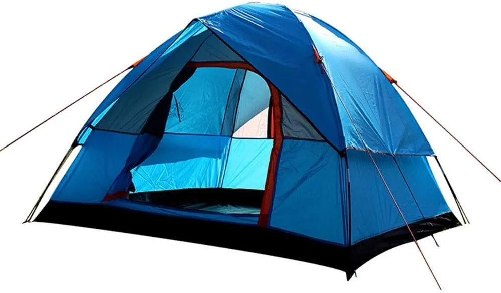 Tent Outdoor Storm-Proof Camping Tent 4-Person Double Deck Family Camping Travel Tent for Backpacking Fishing