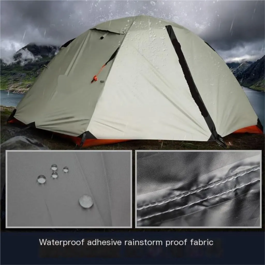 Tent Outdoor Tent Double-Layer Warm and Rainproof Mountaineering Hiking Tent Aluminum Pole Outdoor Camping Tent Outdoor Tent