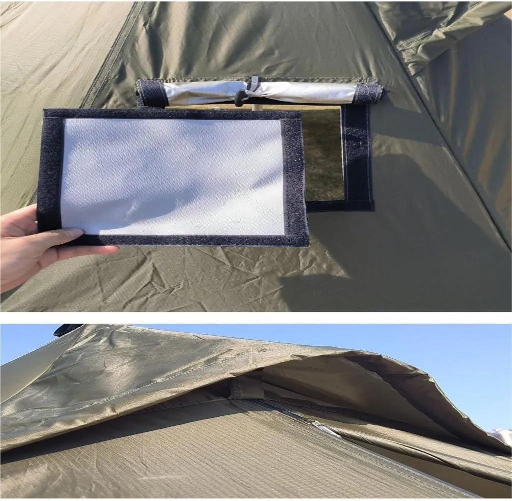Tent Outdoor Waterproof Camping Double-Layer Tent Set Single Wood Stove Chimney Tent Camping Tent Outdoor Tent