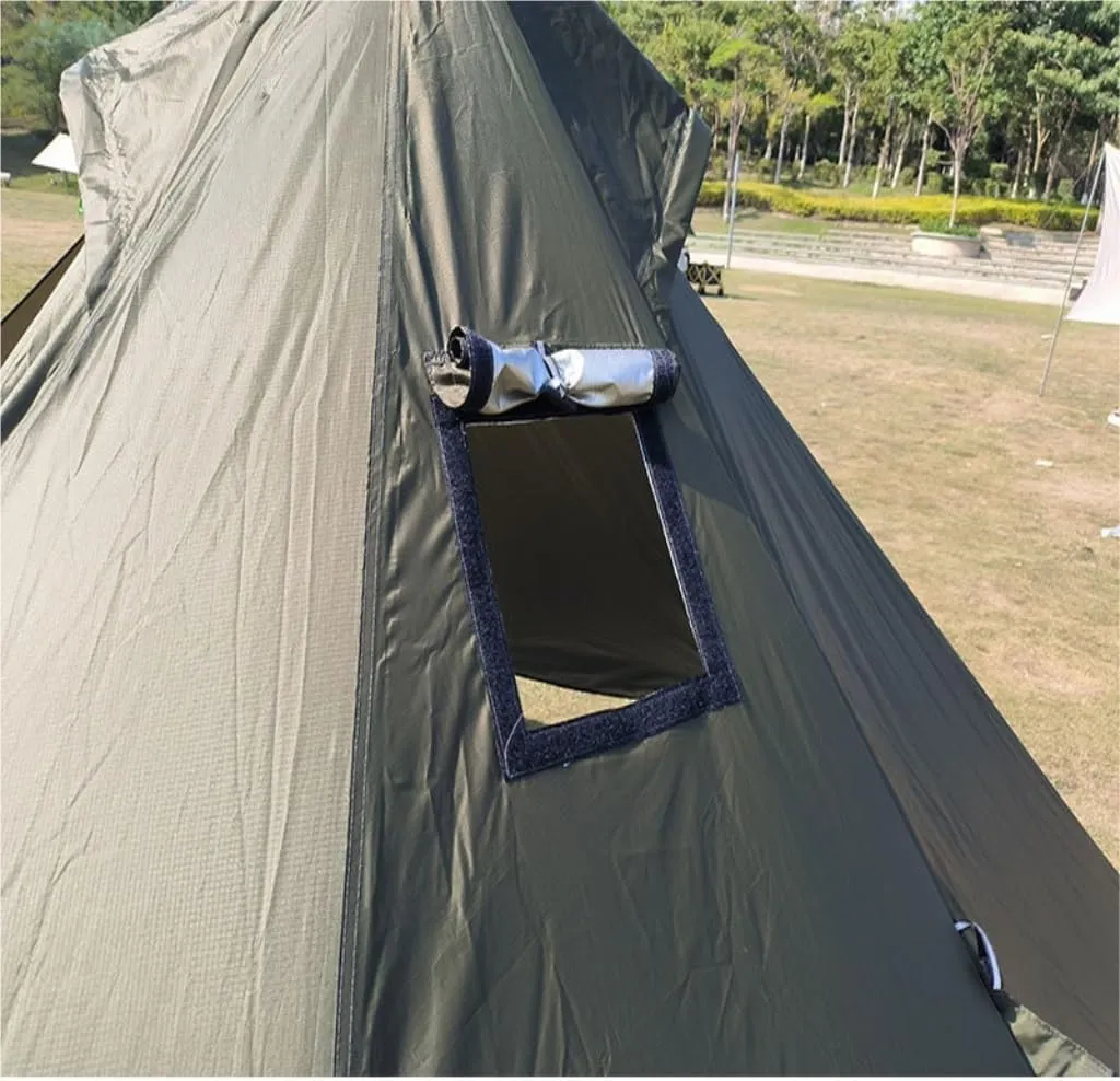 Tent Outdoor Waterproof Camping Double-Layer Tent Set Single Wood Stove Chimney Tent Camping Tent Outdoor Tent
