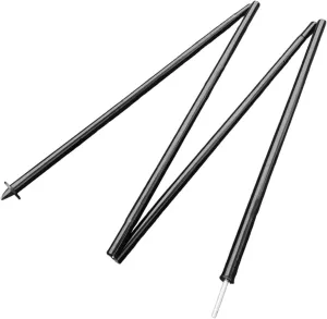 Tent Pole 200cm Foldable Adjustable Iron Rod for Camping Canopy Hiking Outdoor