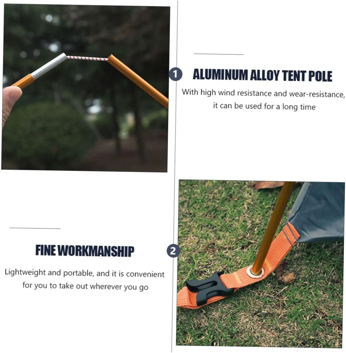 Tent Poles Dyneema Tarp Picnic Shelter Tent Anchors Heavy Duty Cot Storage Tent Tarp for Camping Tents