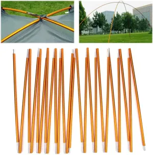 Tent Poles Replacement, Lightweight Tent Pole Repair Kit -24 Sections Aluminum Alloy Anti-UV Windproof Waterproof Tent Poles Awning Poles for Outdoor Camping