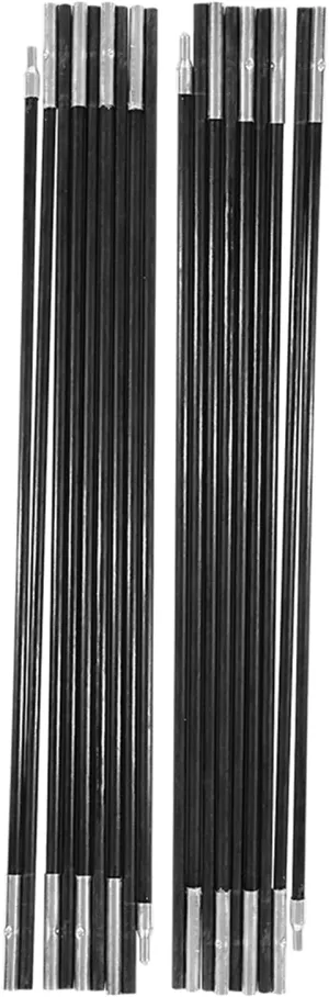 Tent Poles, Tent Tarp Poles 4.9M, Aluminum Tent Poles Replacement, Fiberglass Camping Tent Pole Bars Camping Awning Poles, Tent Pole Support Frames Kit for Hiking and Camping Tarp