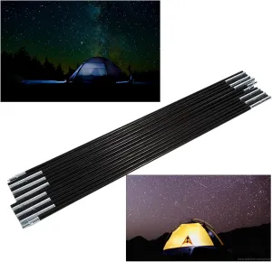 Tent Replacement Poles Fiberglass, 1 Set 2 Pcs Outdoor Camping Fiber Glass Rod Double Tent Pole, Support Frames Kit for Awning Poles Camping Hiking