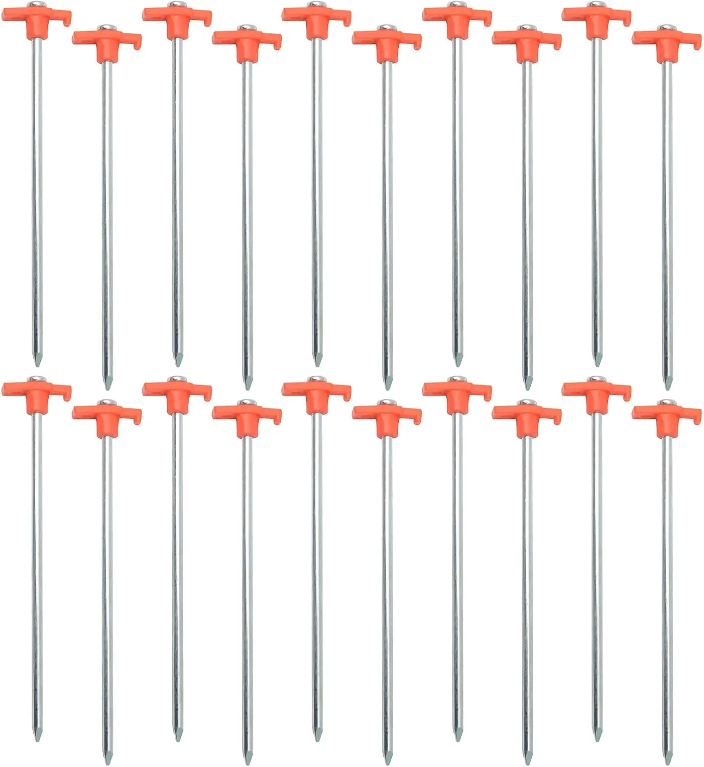 Tent Stakes - Lightweight Tent Pegs | Canopy Anchoring Pegs | 20 Pieces Heavy Duty Outdoor Tarp | 0.6x25cm Canopy Fixation Spikes for Mountain Hiking Beach Garden Sand Patio Trekking Expedition