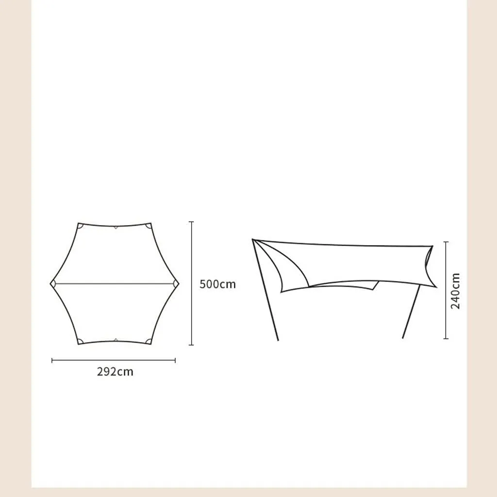 Tent Tarp Camping Tarp Waterproof Rain Fly Tarp for Hammock and Shelter Camping Accessories Outdoor Supplies Tent Tarp (Size : 290 * 440cm)