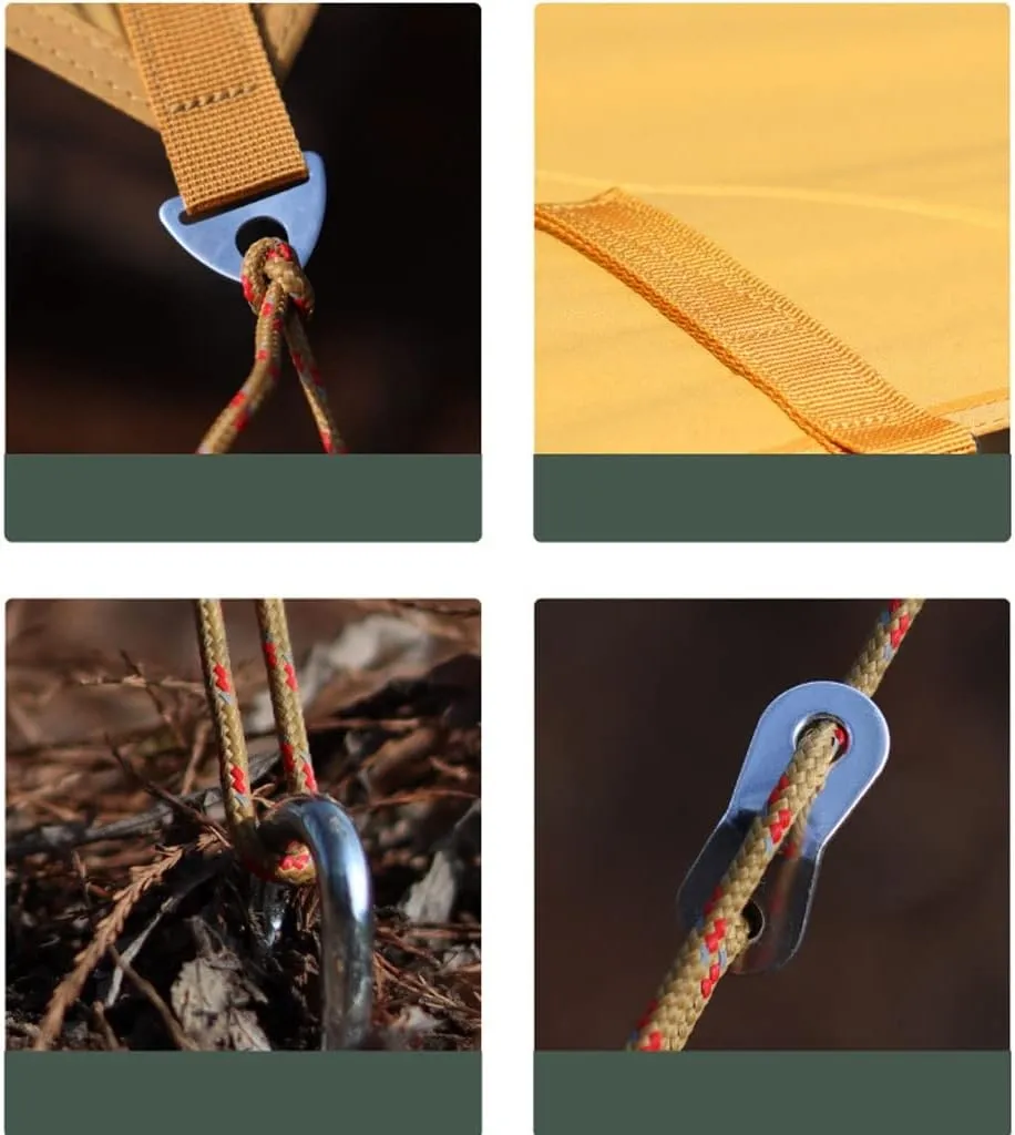 Tent Tarp Hammock Rain Fly Tent Tarp Camping Tarp for Camping Hiking Outdoor Sun Shelter Tent Tarp (Color : Polyester Cotton Fabric Green)