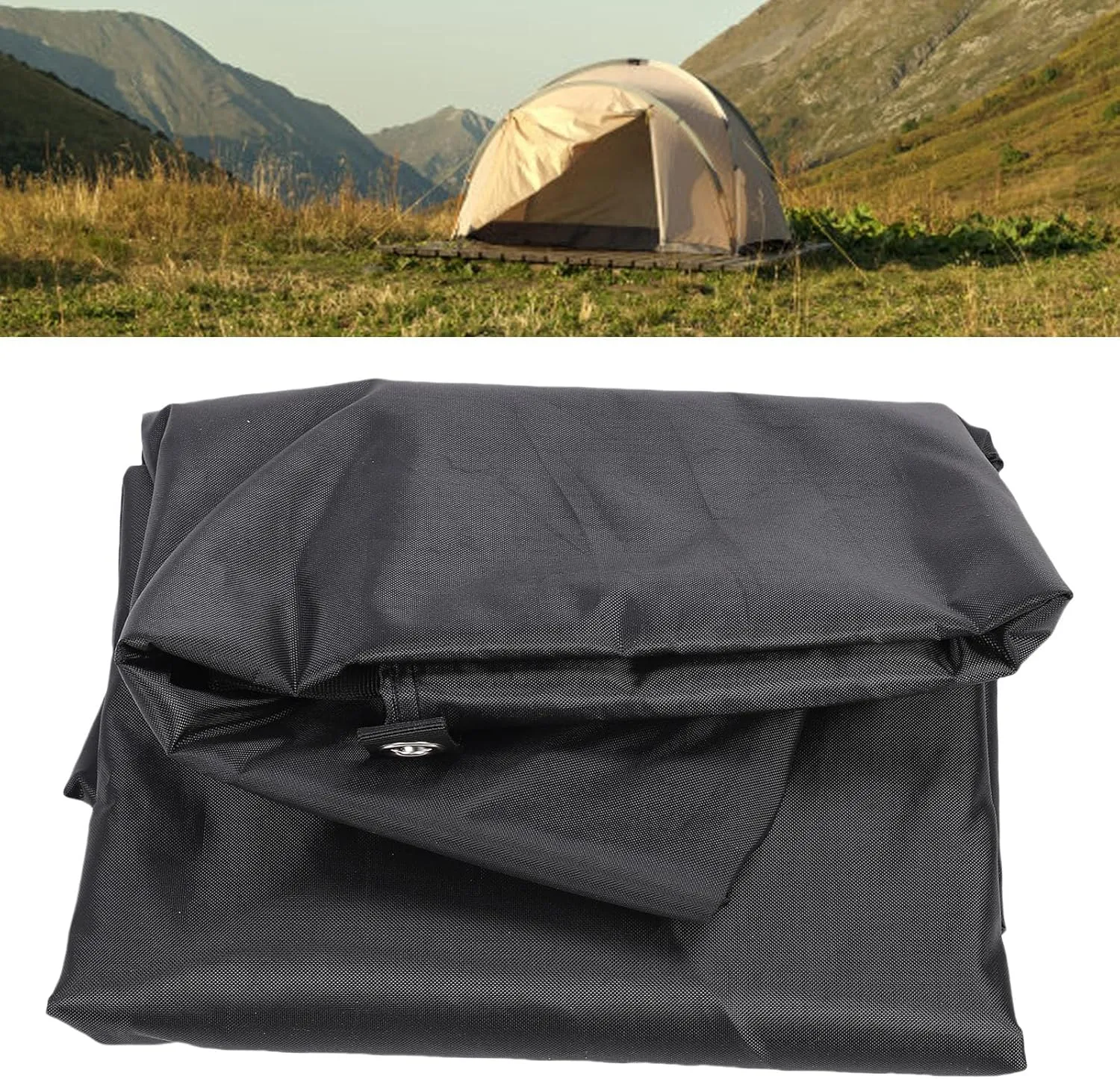 Tent Tarp, Sun Proof Rain Proof Camping Awning Outdoor Shelter with Ground Nails & Windproof Ropes Multifunctional Tent Awning for Camping Picnics Family Gatherings (S)