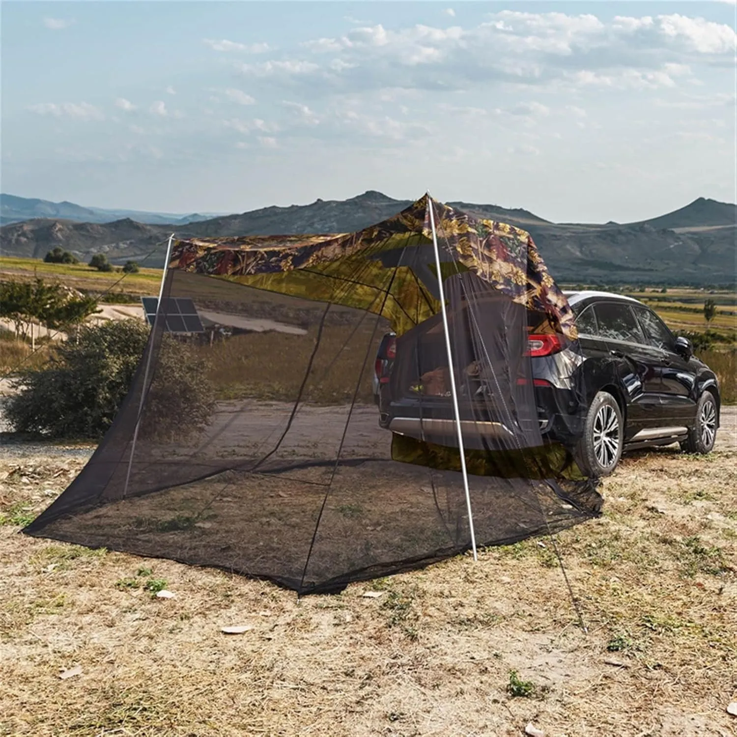 Tent Tour Car Rear Tent Extension Sunshade Tent Vehicle Trunk Side Awning Off-Road Outdoor Canopy Camping Tent (Color : Blue) (Green One Size)