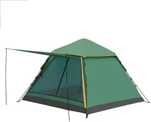 Tent,Camping Family Waterproof Pop Up Tent,Hiking Outdoor 4-Season 3-4 People Green 89x61inch