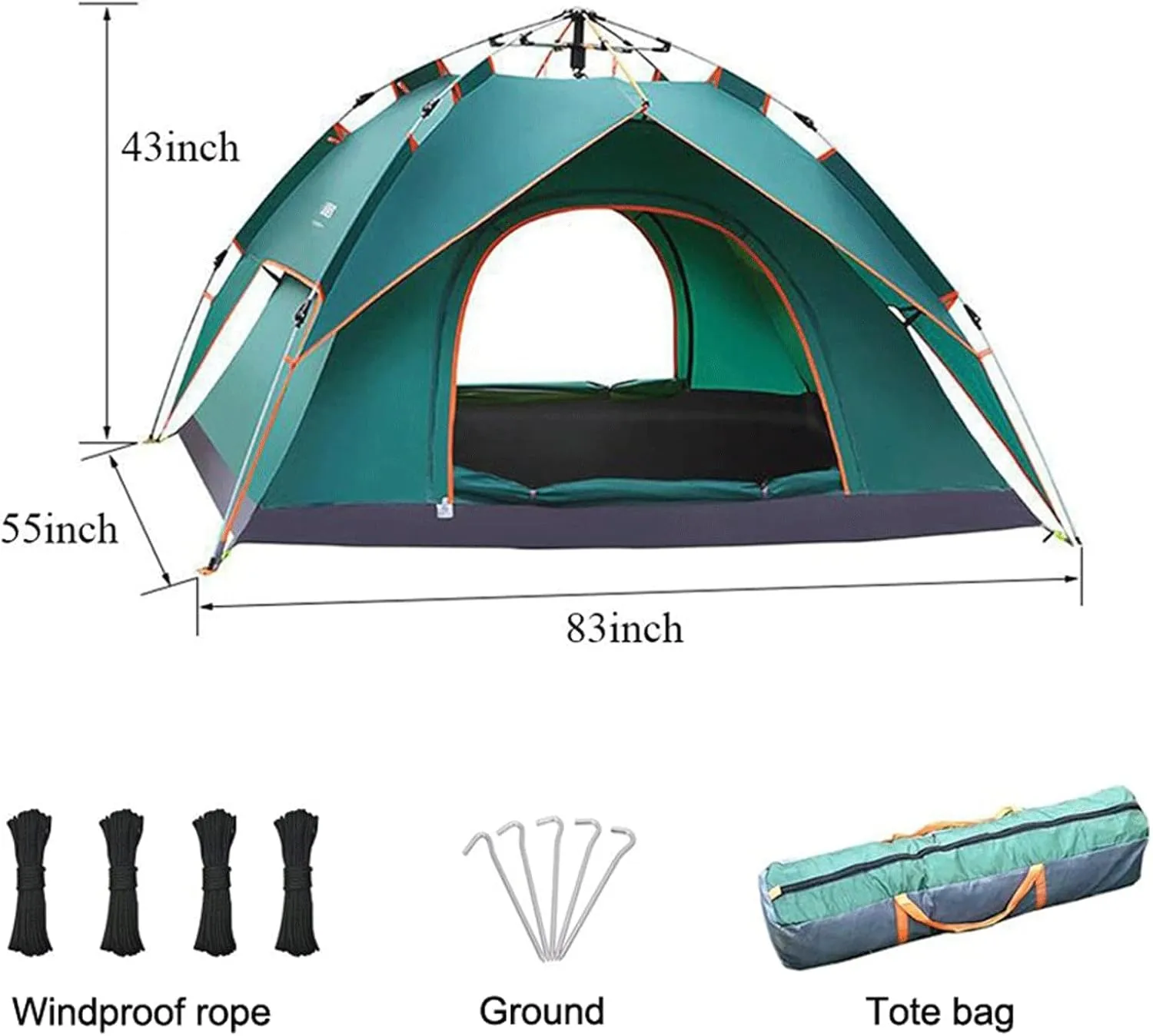 Tents 3-4Person Fully Outdoor Automatic Quick Open Tent Waterproof Tent Camping Family Outdoor Llightweight Instant Setup Tent