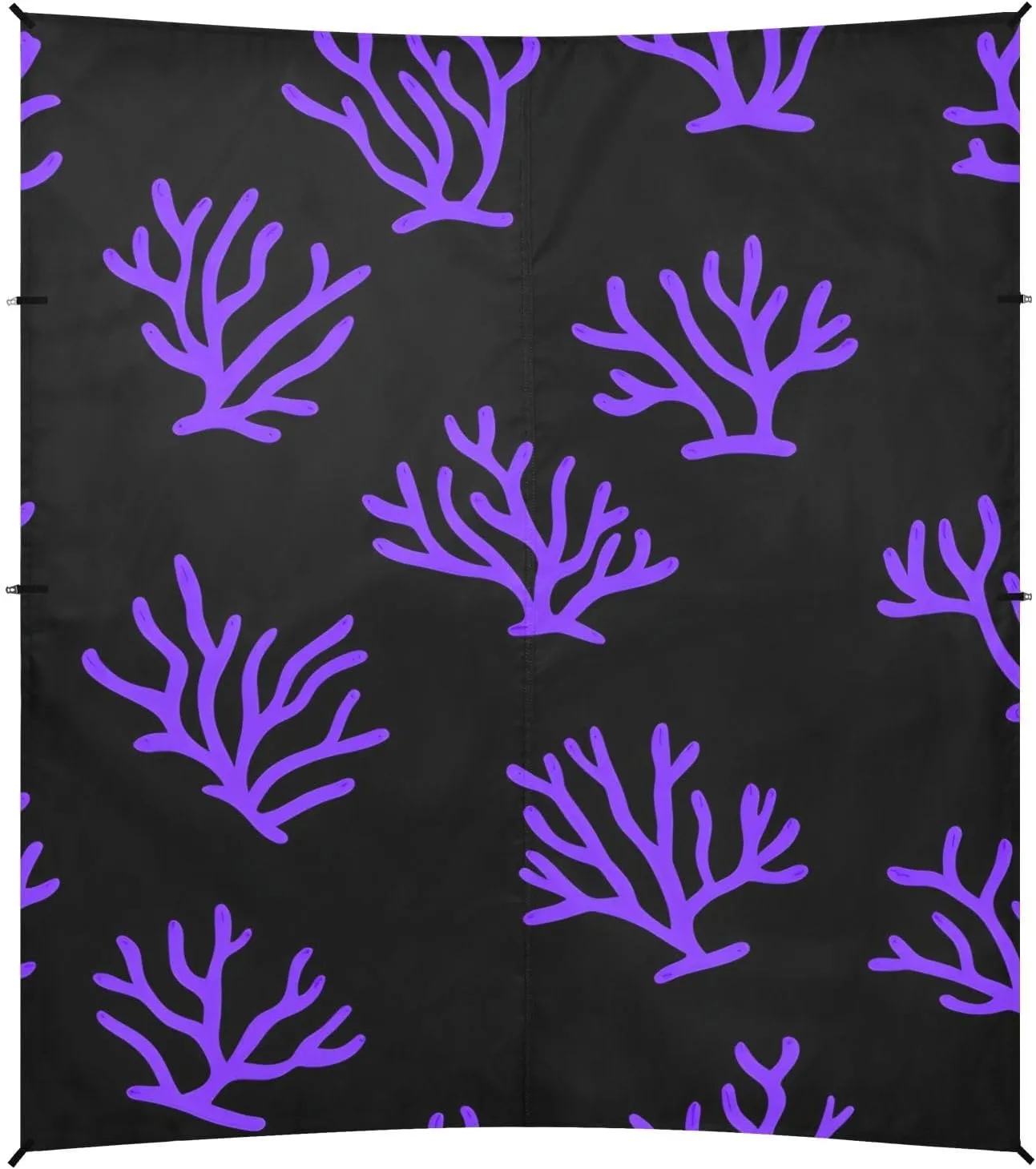 Tents Beach Tent with Sand Anchor, Purple Coral on Black Portable Canopy Sunshade - 9' x 10' - Sandbags & Reinforced Corners & Stability Poles Sun Shelter Outdoor Camping