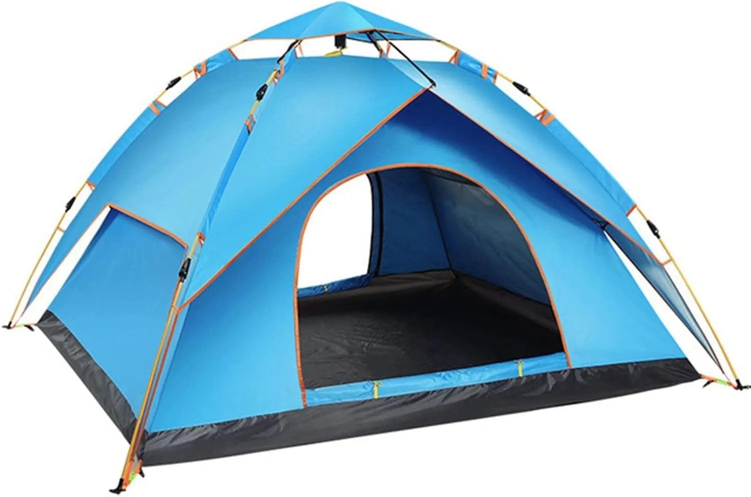 Tents for Camping 3-4 Person Fully Automatic Tent, Waterproof, UV Resistant, for Beach, Camping, Camping (Color : Blue)