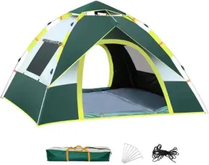 Tents for Camping, 3-4 Person Pop Up Tent Easy Setup, Waterproof & Windproof Camping Tents with Carry Bag, UV-Resistant, 60S Instant Automatic Tent for Trekking, Family, Backpacking
