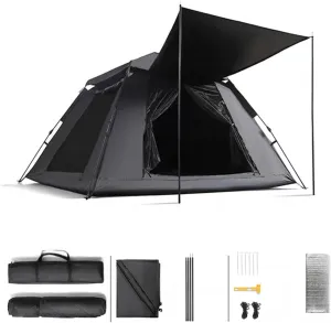 Tents for Camping 4 Person Insect-Proof,with Moisture-Proof Mat Quick Tent Light Sturdy Pop Up Tents for Family,Outdoor,Hiking and Mountaineering 4 People