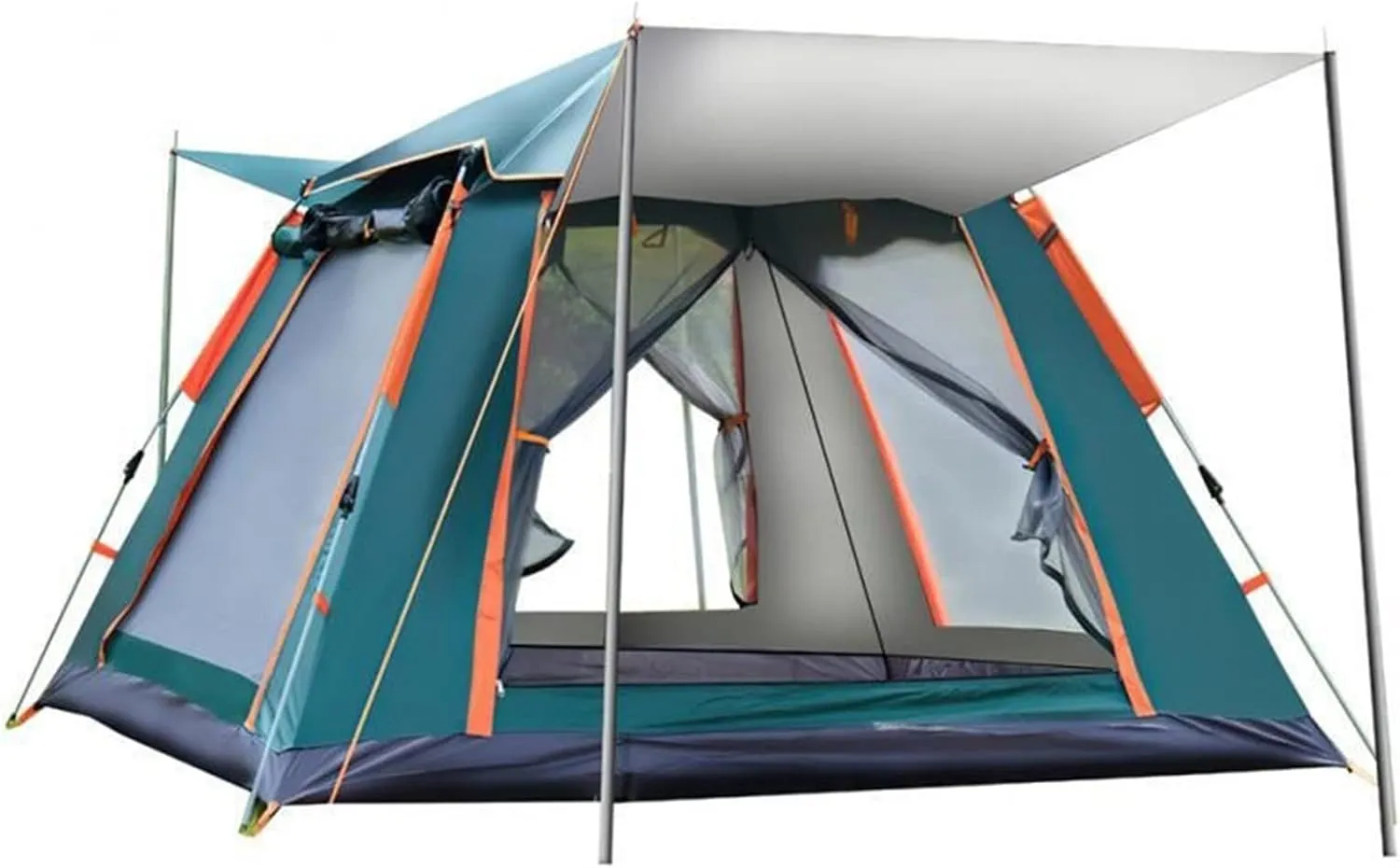 Tents for Camping Outdoor Automatic Quick Open Tent Rainfly Waterproof Camping Tent Family Outdoor Instant Setup Tent with Carring Bag (Color : Auburn), Red