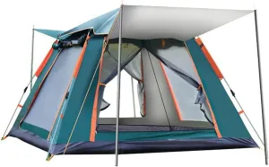 Tents for Camping Outdoor Automatic Quick Open Tent Rainfly Waterproof Camping Tent Family Outdoor Instant Setup Tent with Carring Bag (Color : Auburn), Red