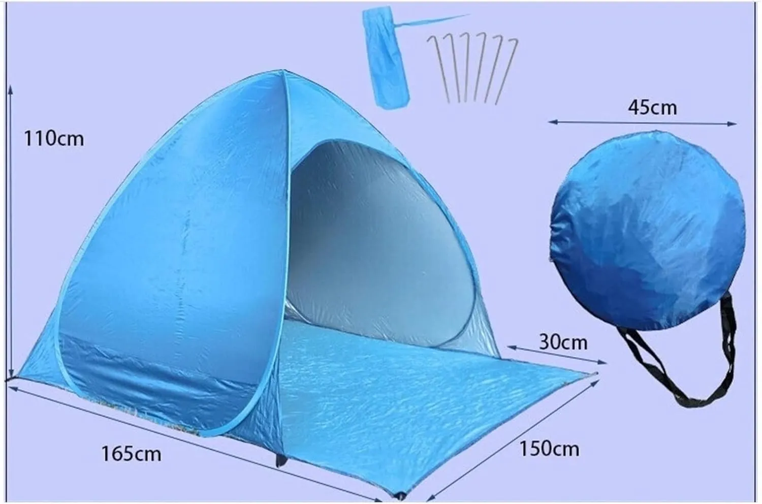 Tents Quick Automatic Opening Beach Tent Sun Shelter Tent Shade Lightwight Pop Up Open for Outdoor Camping Fishing, Green