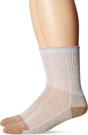 Terramar womens Cool-dry Pro Hiker Crew athletic socks, Khaki, Medium US