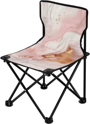 Texture Portable Outdoor Folding Chair Anti-Slip Padded Oxford Cloth Stool Camping Chair Small for Beach Hiking Fishing Gardening Quad Camp Chair