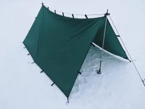 The Camping Tarp Original - Multifunctional Tarp Tent Bushcraft Shelter Ground Cloth (Green)