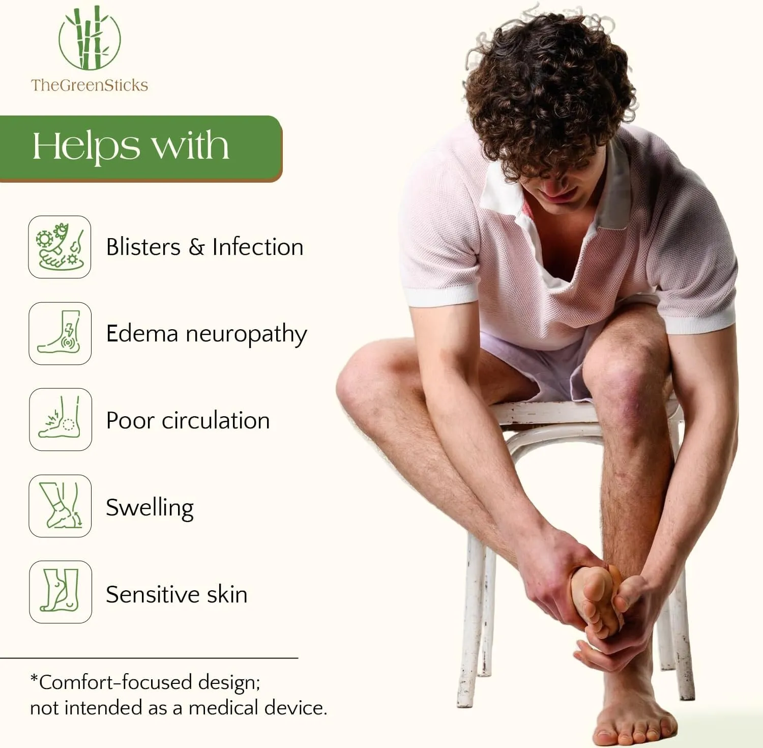 TheGreenSticks Bamboo Rayon - Thick Diabetic Ankle Socks for Women & Men [6 Pairs]