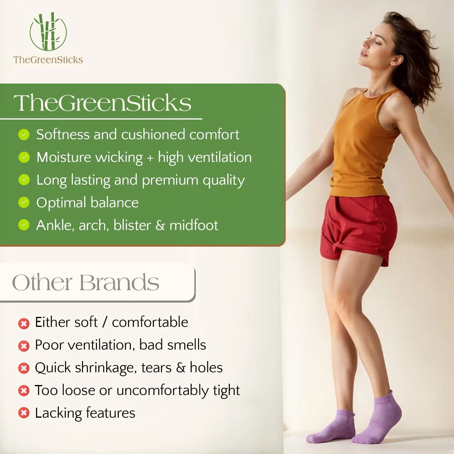 TheGreenSticks Bamboo Rayon Thick Diabetic Ankle Socks for Women & Men - Cushioned, Mesh & Moisture Wicking -Unisex US (7-12)