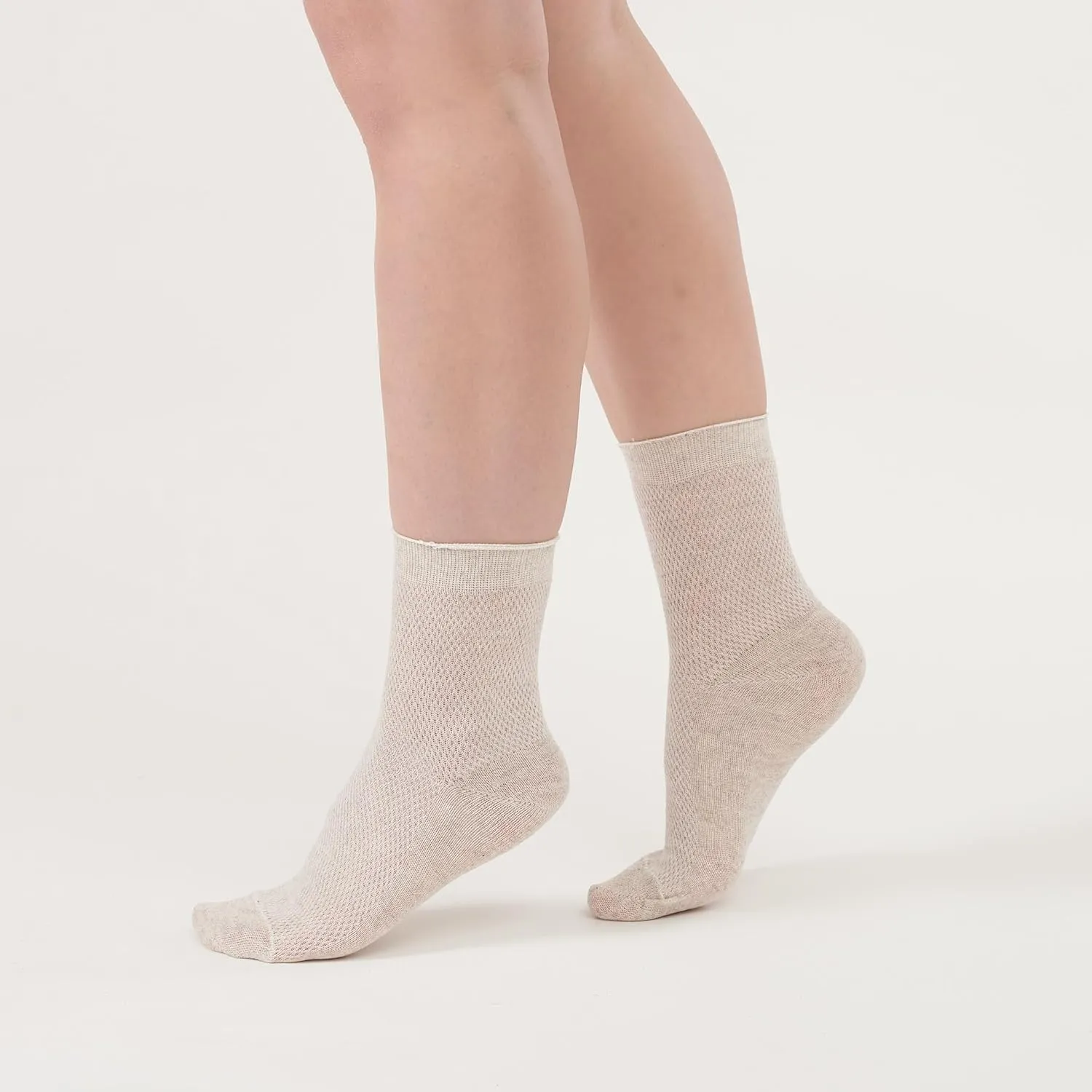 Thin Breathable Organic Linen Socks for Women, Pack of 3 pairs