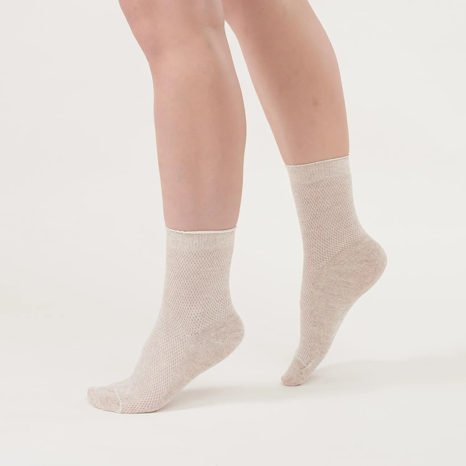 Thin Breathable Organic Linen Socks for Women, Pack of 3 pairs