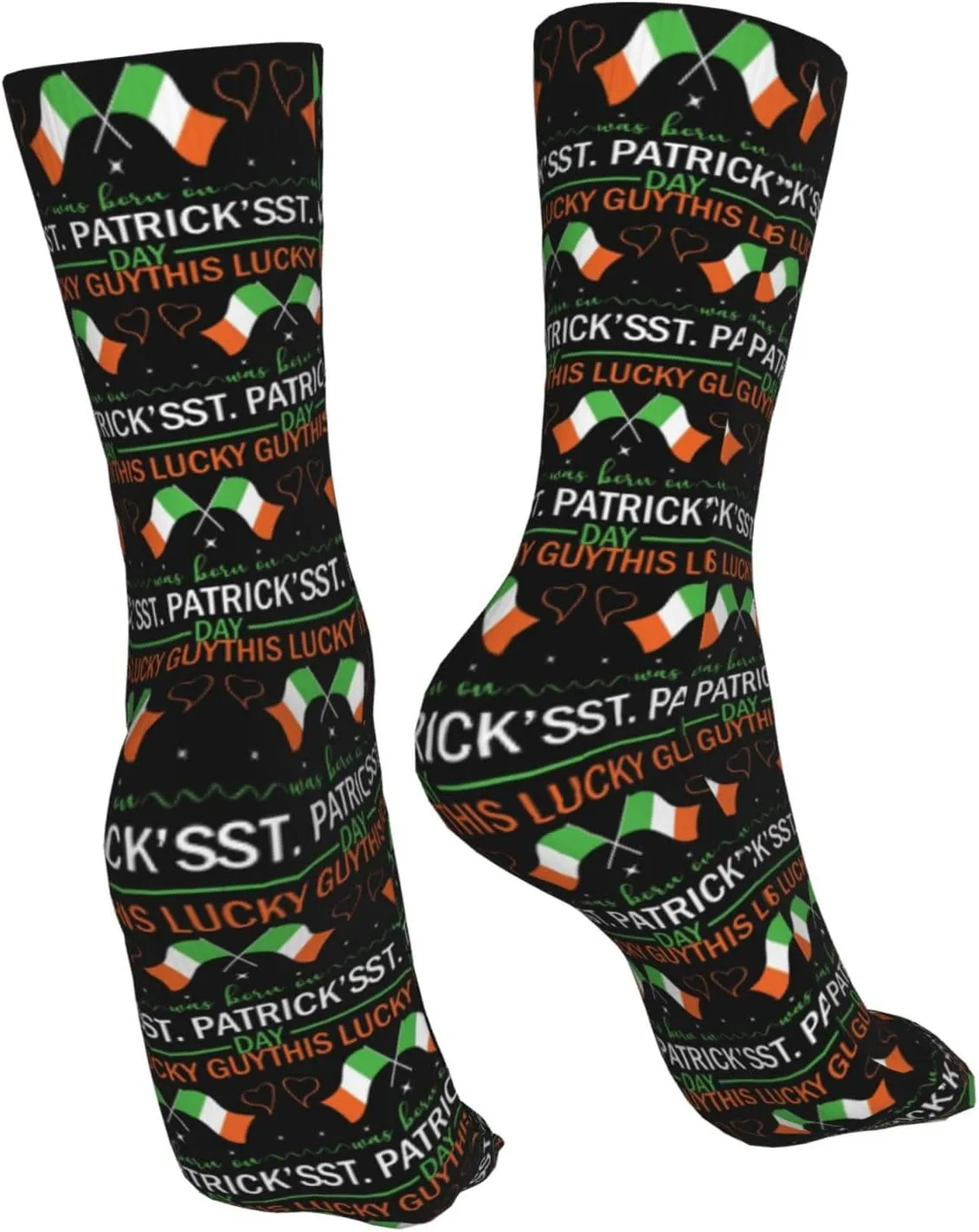 This Is Lucky Guy Was Born On St Patrick'S Day Air Cushioned Running Socks Breathable Round Neck Socks
