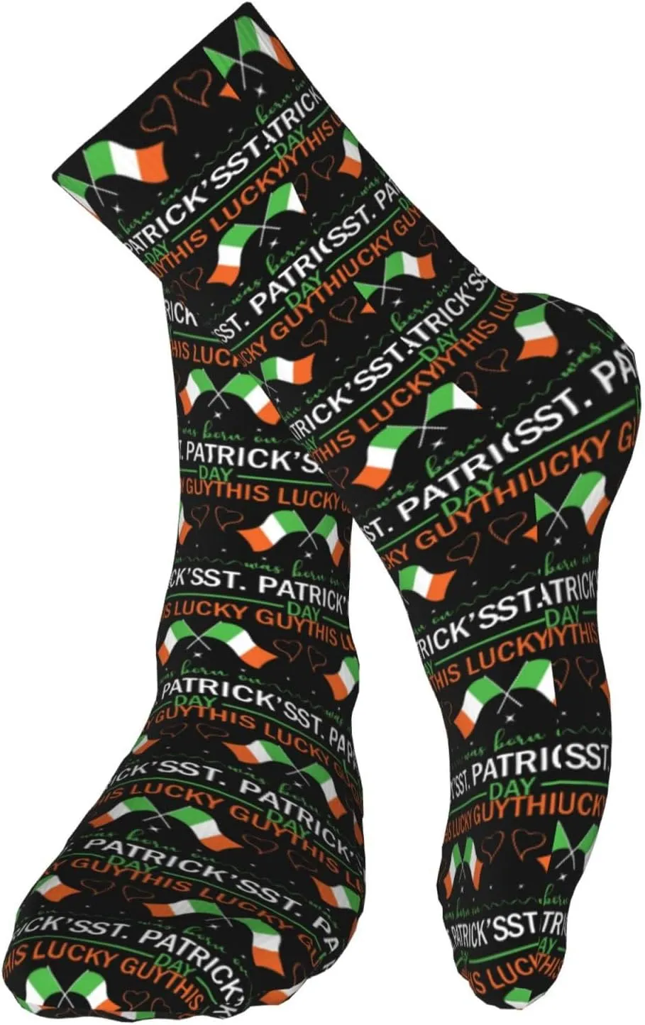 This Is Lucky Guy Was Born On St Patrick'S Day Air Cushioned Running Socks Breathable Round Neck Socks