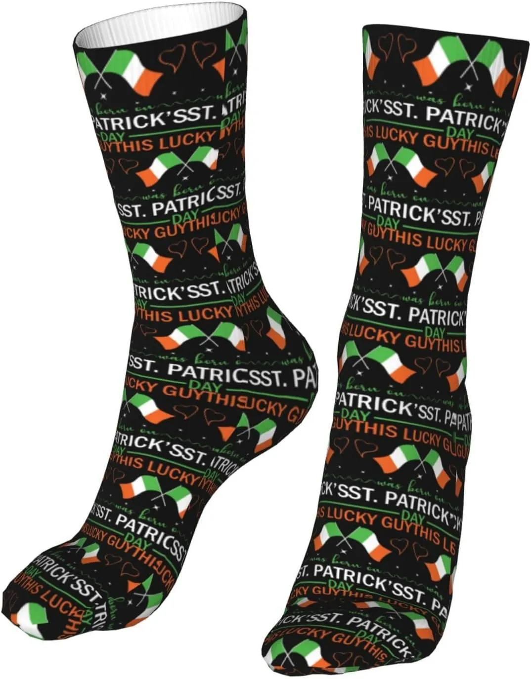 This Is Lucky Guy Was Born On St Patrick'S Day Air Cushioned Running Socks Breathable Round Neck Socks