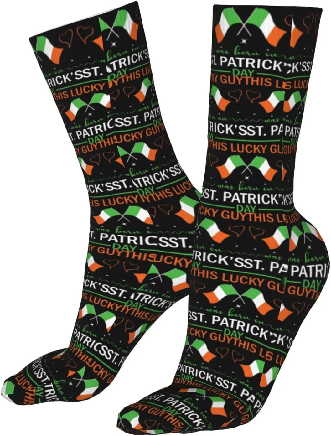 This Is Lucky Guy Was Born On St Patrick'S Day Air Cushioned Running Socks Breathable Round Neck Socks