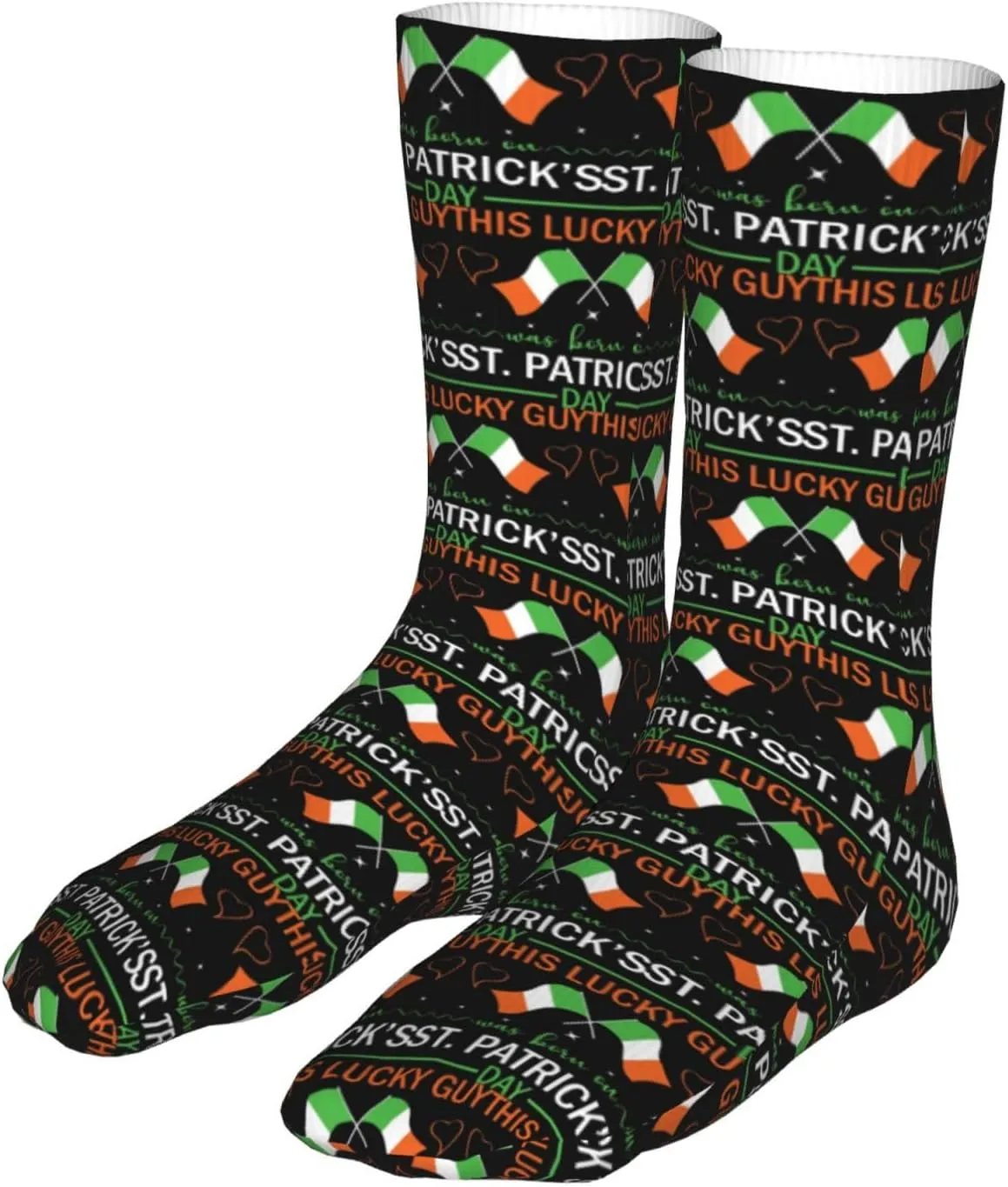 This Is Lucky Guy Was Born On St Patrick'S Day Air Cushioned Running Socks Breathable Round Neck Socks